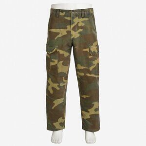 Jet Lag Men's Vintage Cargo Pants Camouflage Military Button Fly Size Medium Y2K